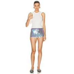 The Attico Sequin Mini Skirt in Opalescent 40 New Womens Embellished